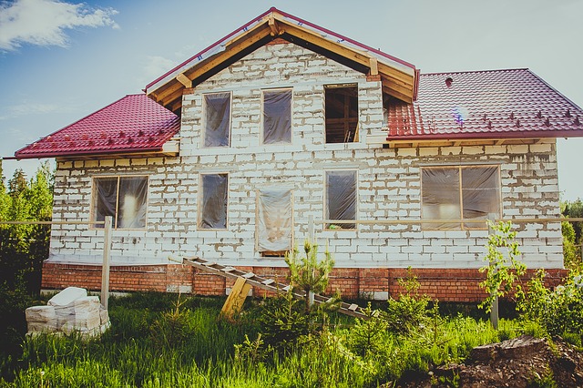 rozestavěný rodinný domek